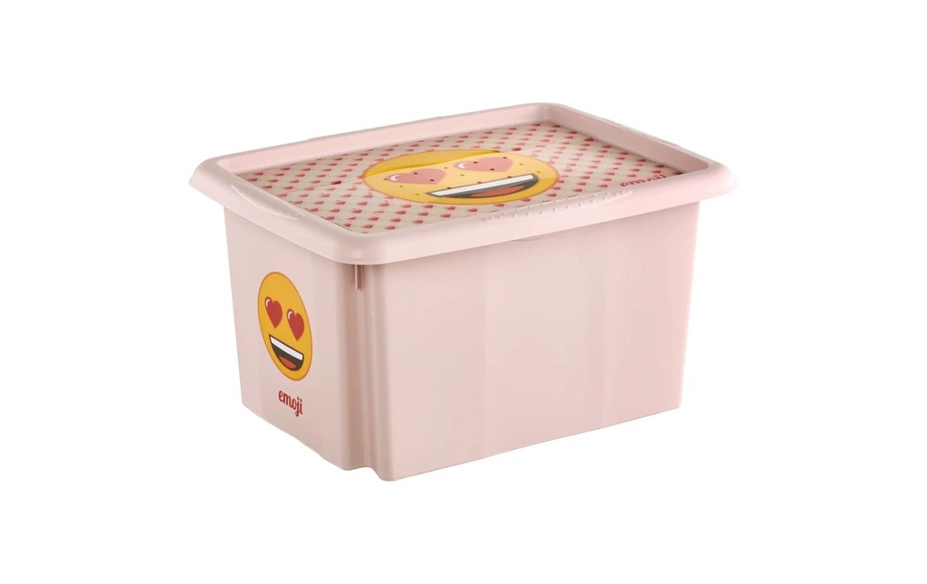 keeeper Karolina Emoji Hearts Emoji Hearts boîte plastique rose 15 L
