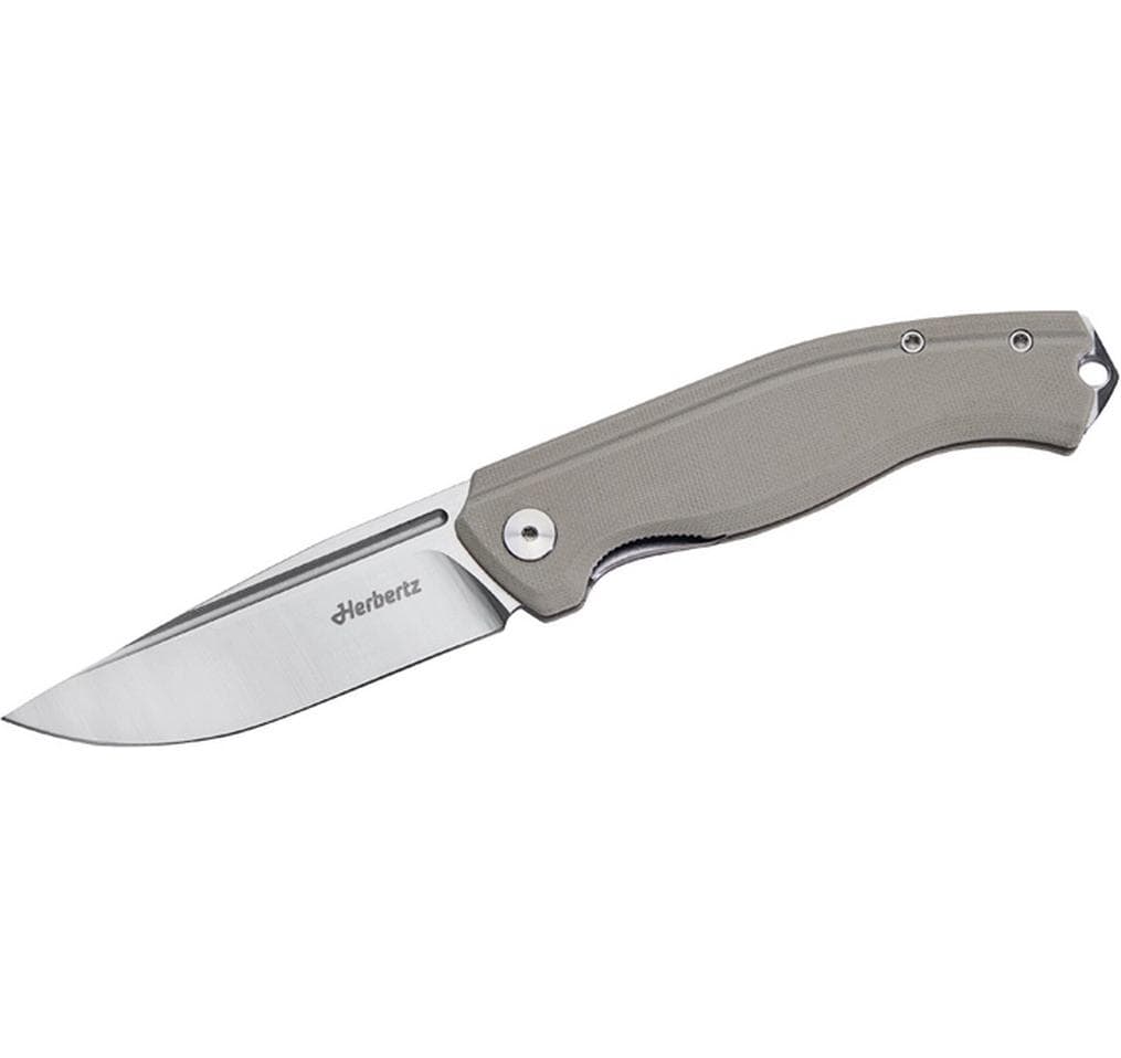 Herbertz Couteau de poche Kompakt Liner Lock G10 gris, lame couleur acier