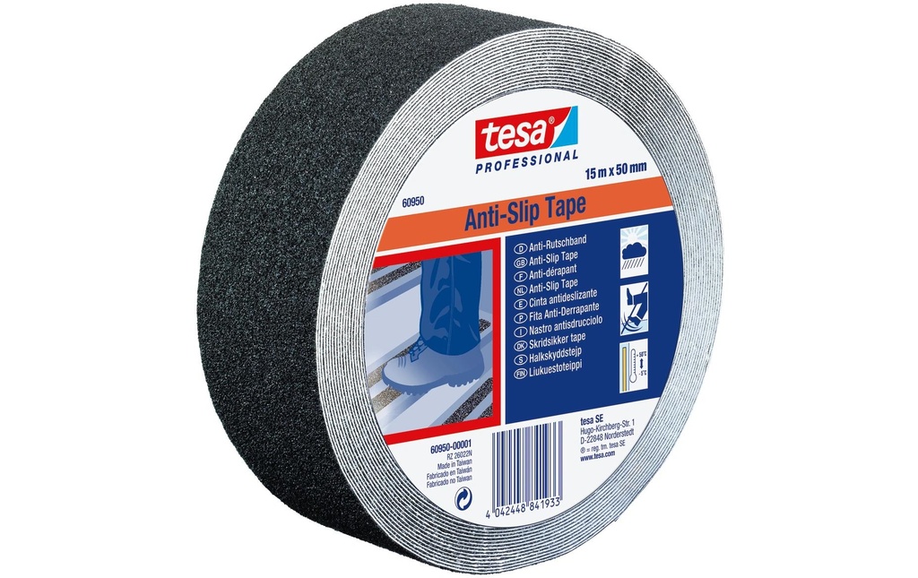 tesa Bande antidérapante 25 mm x 15 m, Transparent