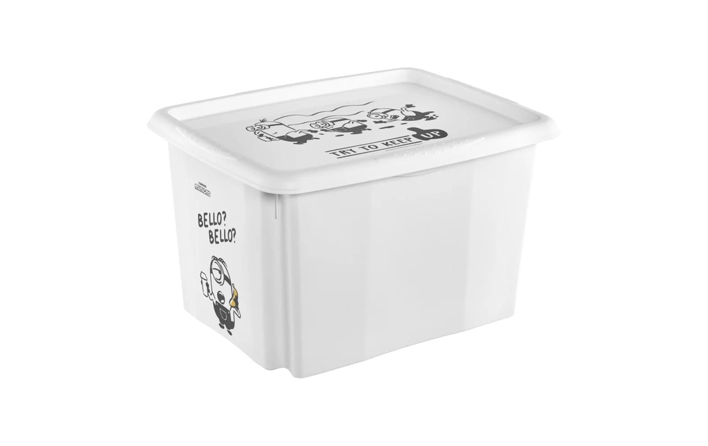 keeeper Karolina Minions Bello Boîte avec couvercle plastique 30 L Blanc