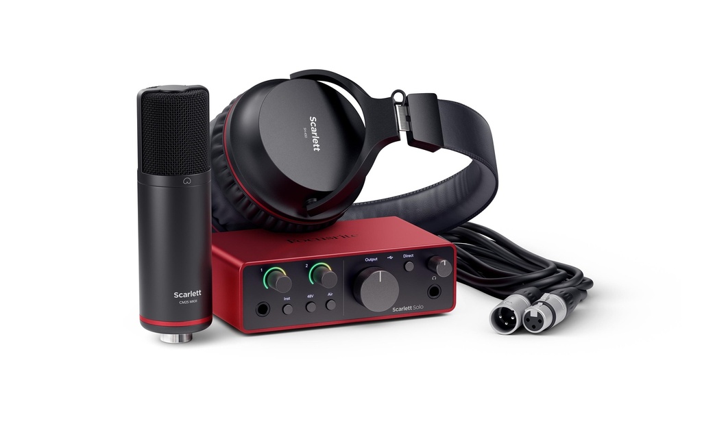 Focusrite Kits d’enregistrement Scarlett Solo Studio – 4th Generation