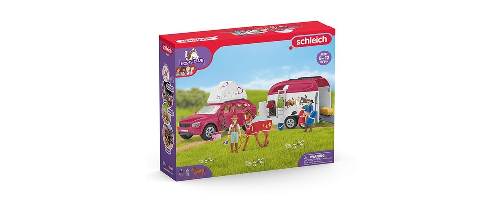 Schleich Aventure en voiture et en van pour chevaux
