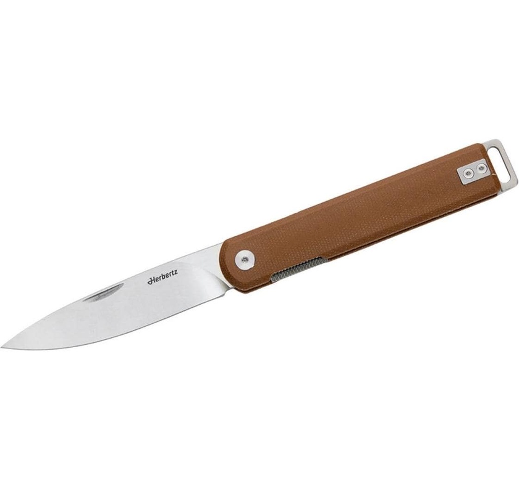 Herbertz Couteau de poche Liner Lock G10 brun, lame couleur acier