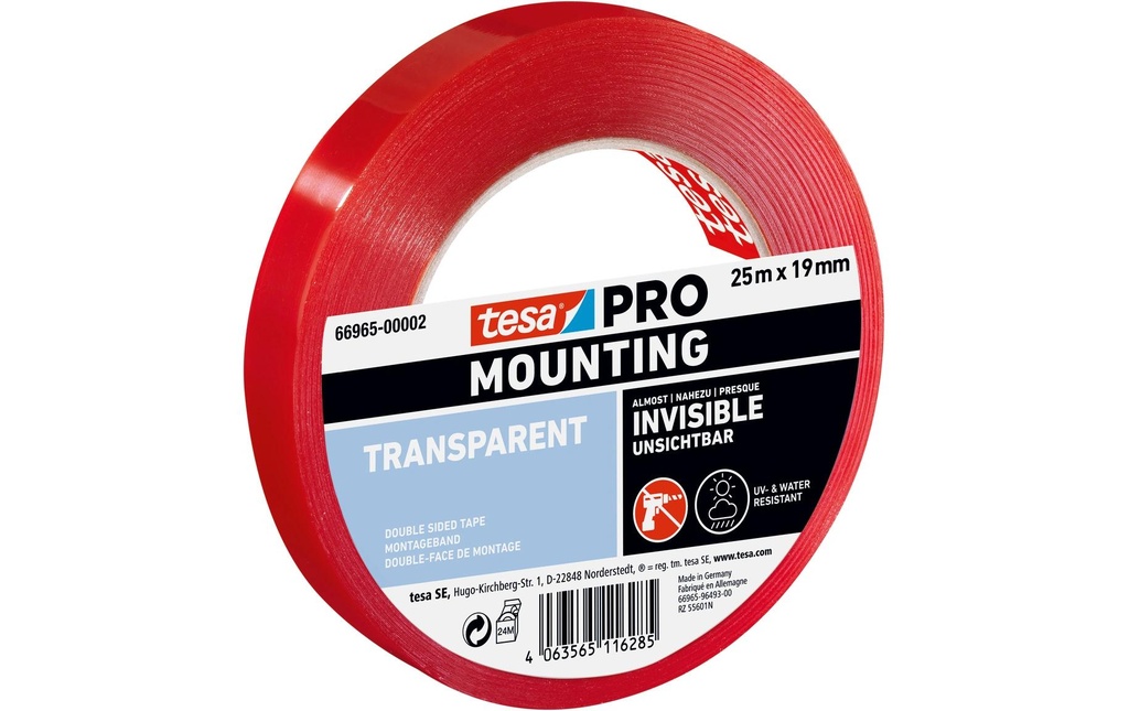 tesa 66965 19 mm x 25 m, Transparent