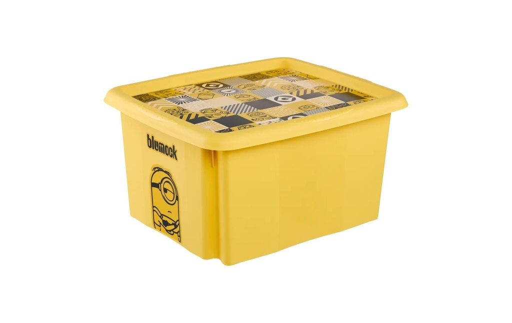 keeeper Karolina Minions Mosaic Plastique 24 L jaune avec couvercle