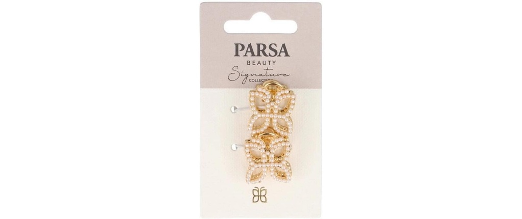 Parsa Beauty Pince à cheveux en métal avec perles 2 pièces