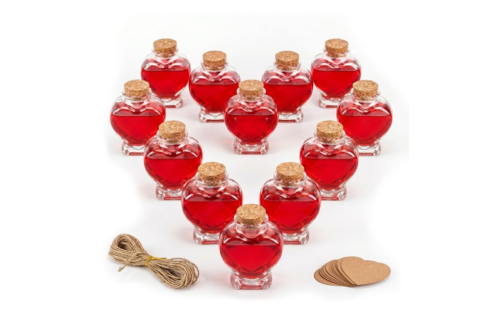 relaxdays Flacons en verre 90 ml, 12 Pièce/s