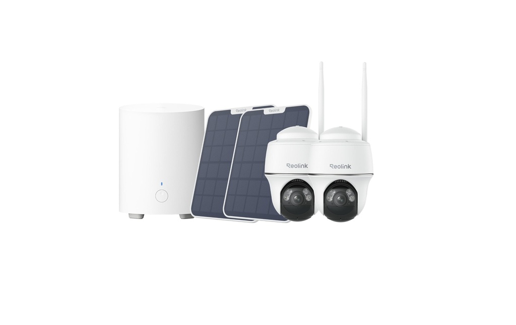 Reolink Kits de surveillance 2x Argus B430, 2x panneaux solaires + Hub mini