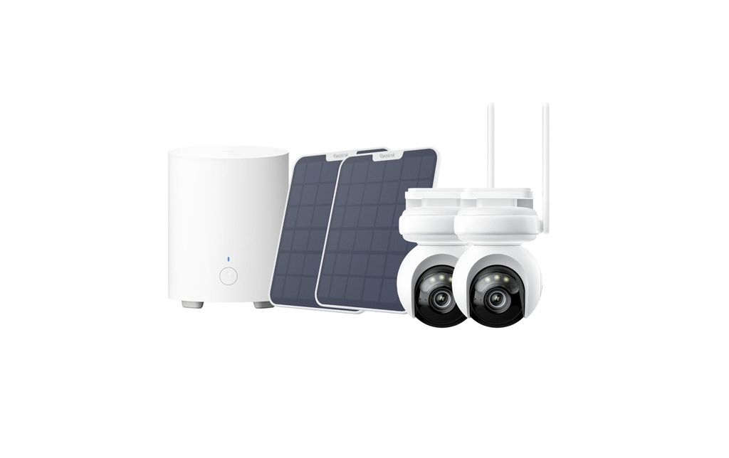 Reolink Kits de surveillance 2 x Argus B660, 2 x panneaux solaires + Hub mini