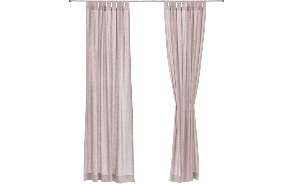 Urbanara Rideau Tolosa, Rose pâle, 140 x 245 cm