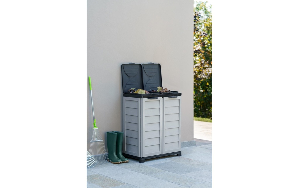 Edi Baur Boîte à déchets Riponi, 76 x 46 x 89 cm, plastique
