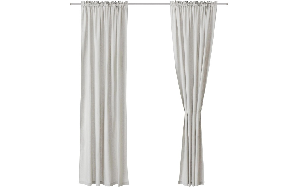 Urbanara Rideau Solana, Gris clair, 140 x 245 cm