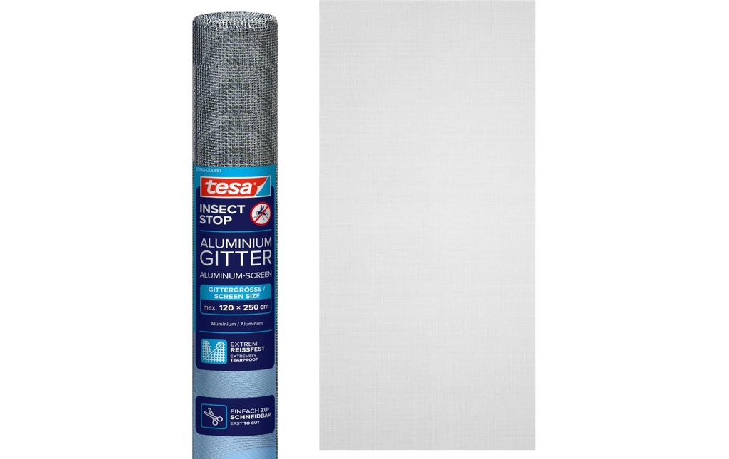 tesa Moustiquaires Aluminium anthracite 120 cm x 250 cm