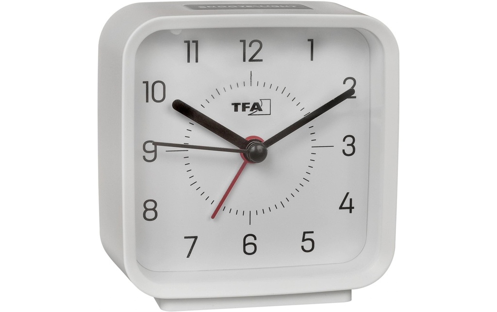 TFA Dostmann Réveil analogique, Blanc