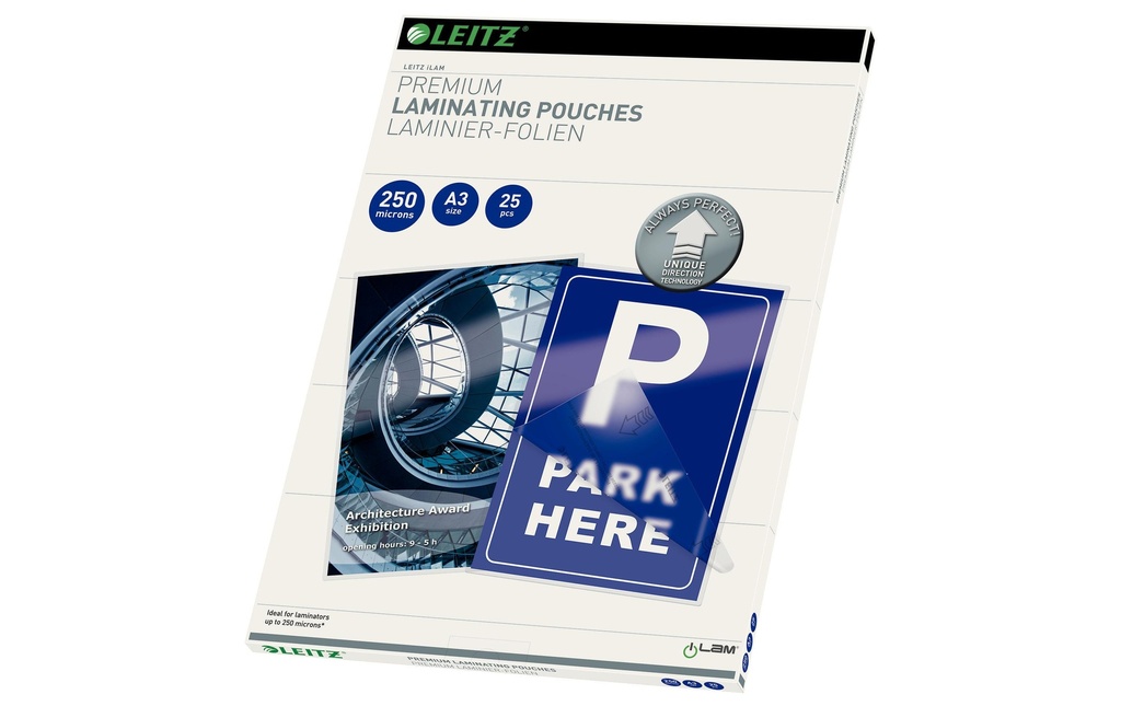 LEITZ Poches laminer A3 250 Micron (25 pces)