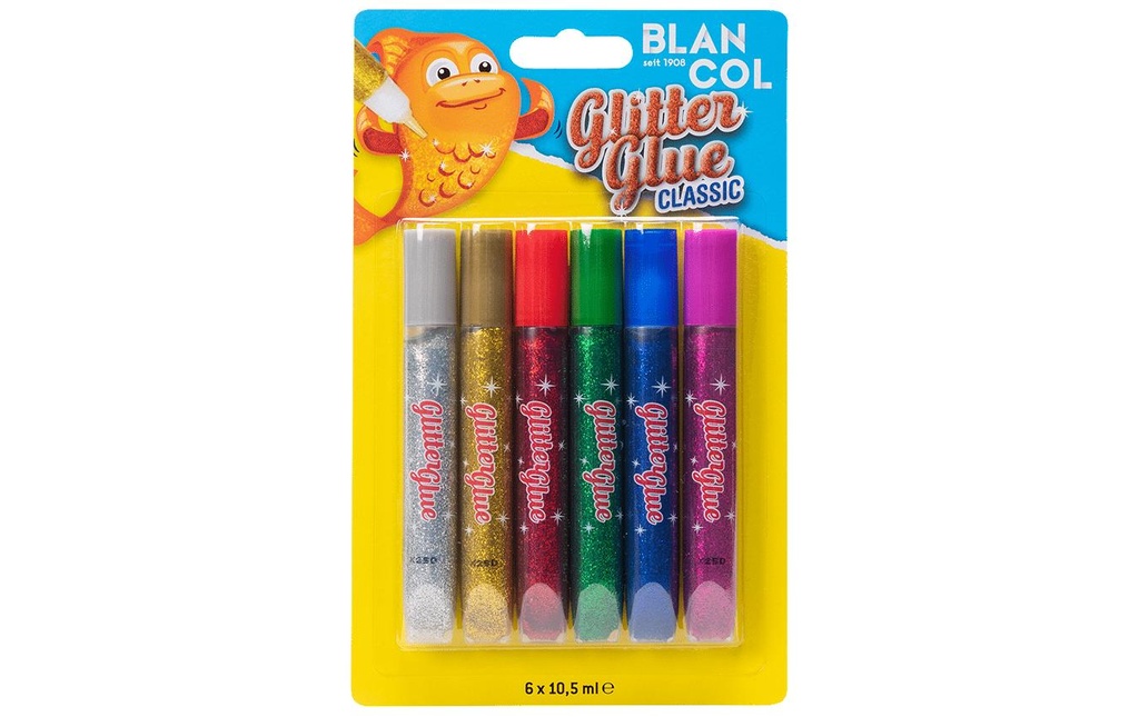 BLANCOL Glitter Glue Pen Classic (6 pces)