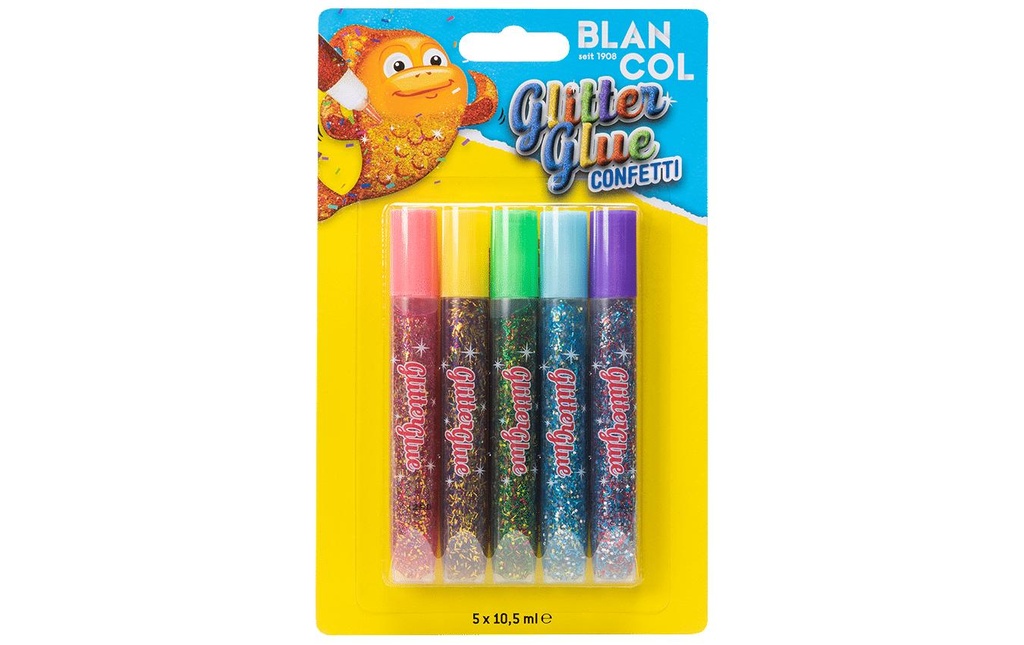BLANCOL Glitter Glue Pen Confetti (6 pces)