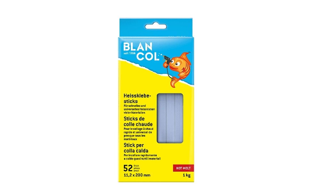 Blancol Jeux de bâtonnets de colle Hot Melt 26 pièces, transparent