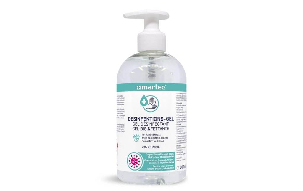 MARTEC Gel antisept. pour mains 500ml (500 pces)