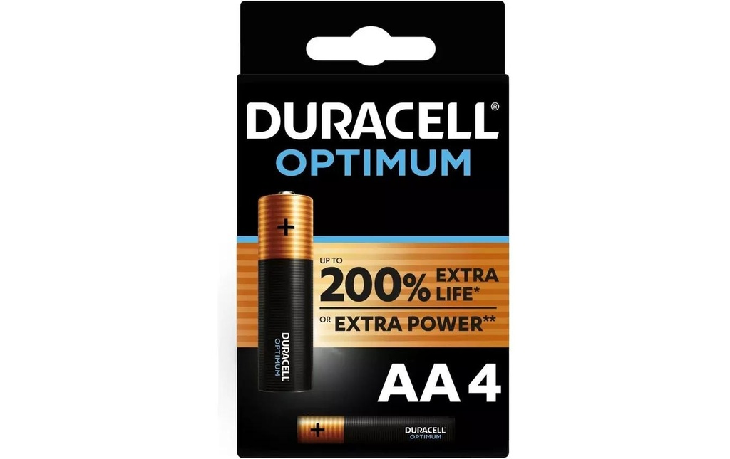 DURACELL Piles Optimum LR6 AA 4pcs (4 pces)