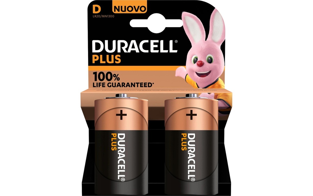 DURACELL Pile Plus LR20/MN1300 D (2 pces)