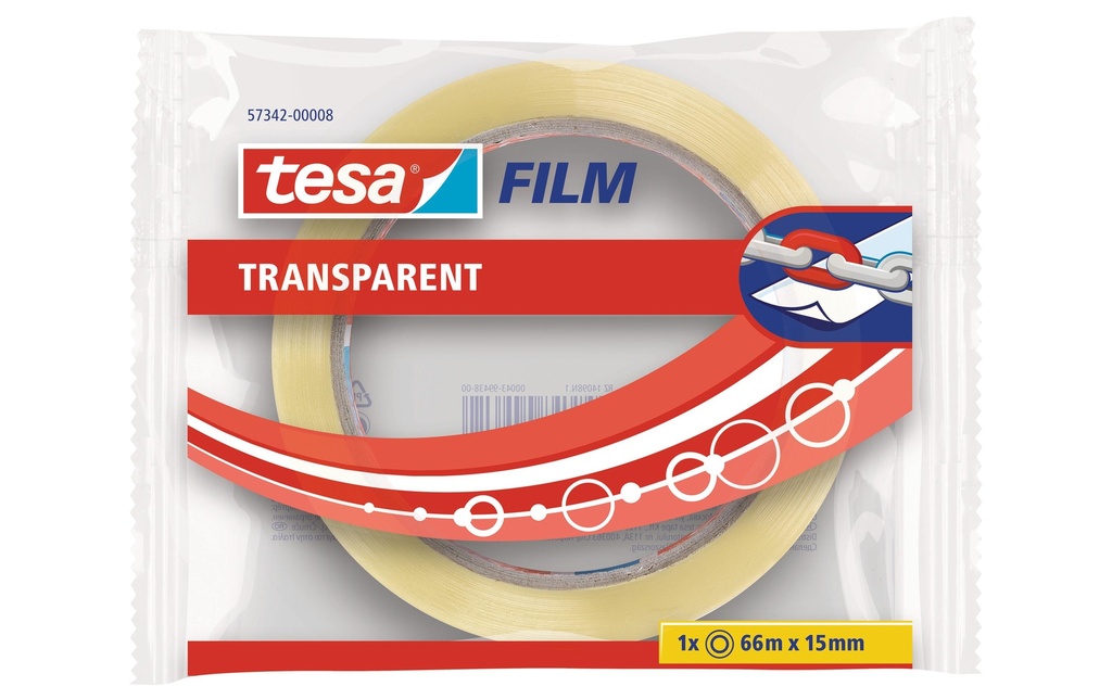 TESA Ruban adhésive trans. 15mmx66m (66 pces)