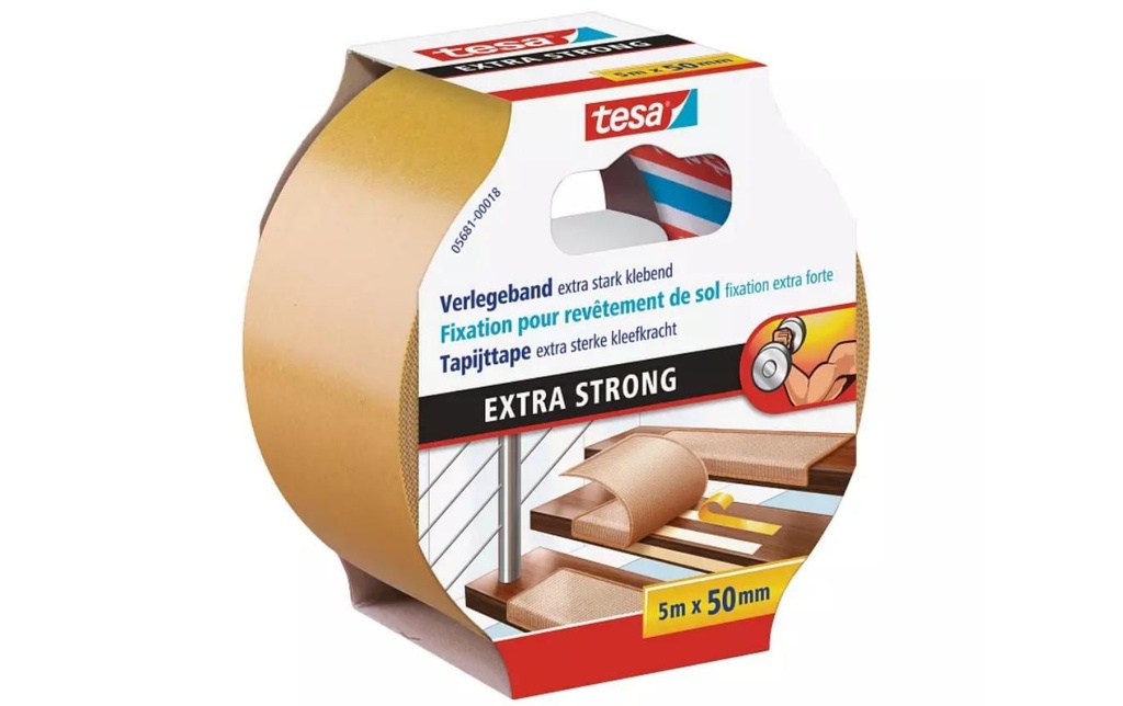 TESA Bande adhésive extra-fort 50mm (5 pces)