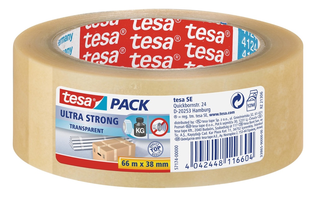 TESA tesapack PVC ultrasolide trans (66 pces)