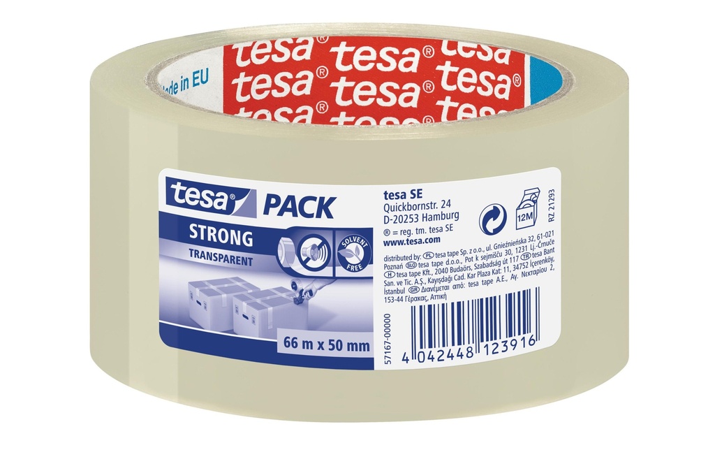 TESA tesa bande embal.PP 50mm tran. (66 pces)