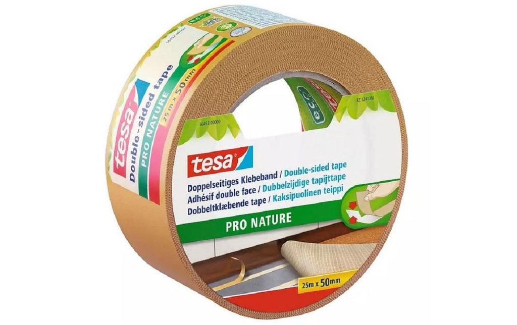 tesa Ruban adhésif double-face Pro Nature 50 mm x 25 m