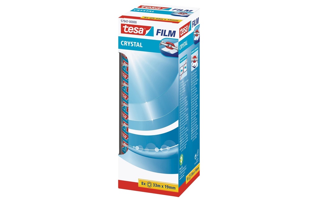 TESA tesafilm crystal 19mmx33m (8 pces)