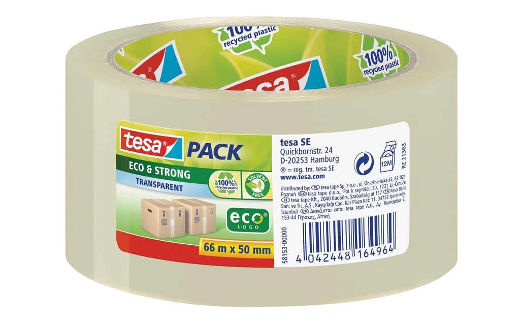 TESA tesapack eco&strong 50mm trans (66 pces)