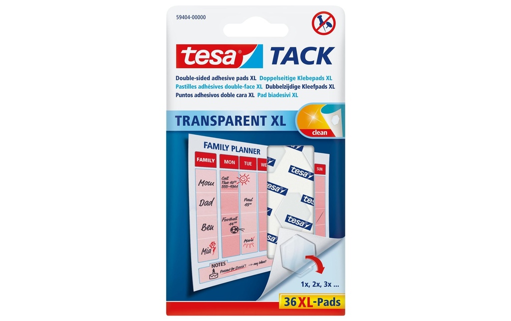 TESA tesa Tack pads aut.d-face XL (36 pces)