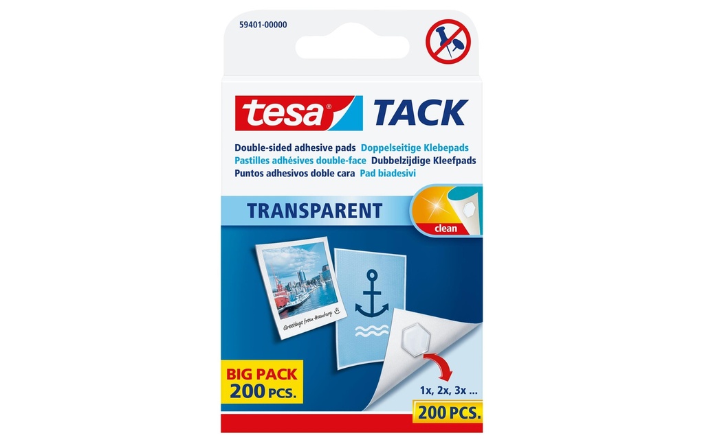 TESA tesafix Tack doublefa.pads adh (200 pces)