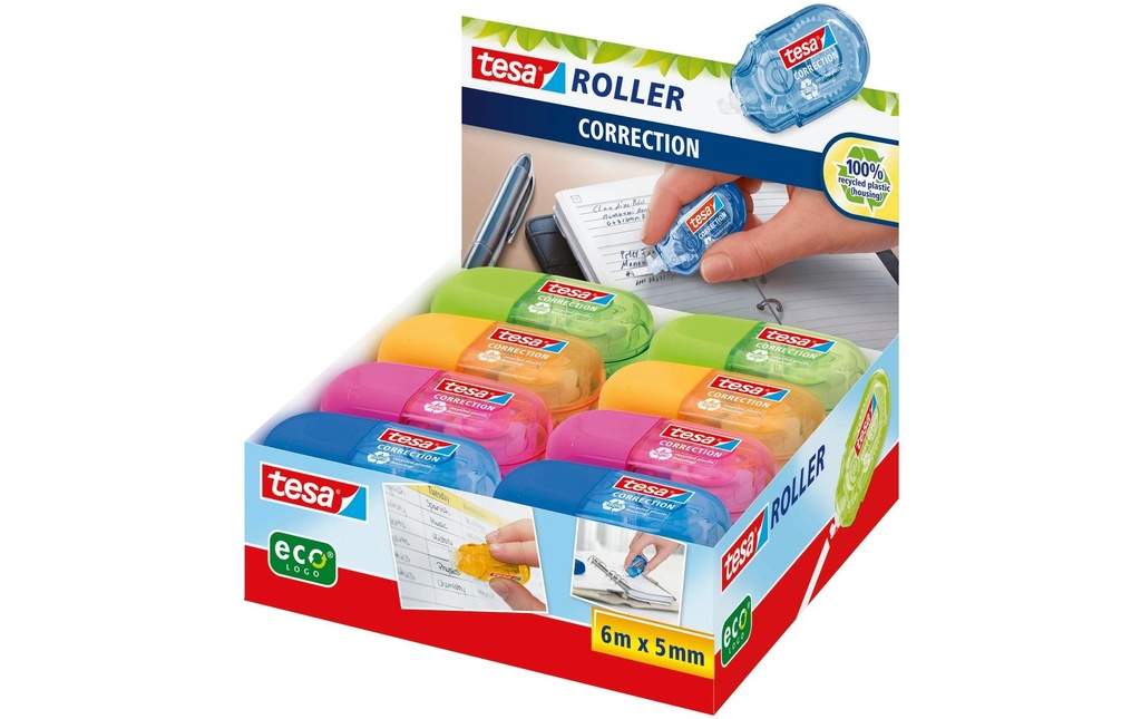 TESA Mini roller corr.Eco 5mm ass.