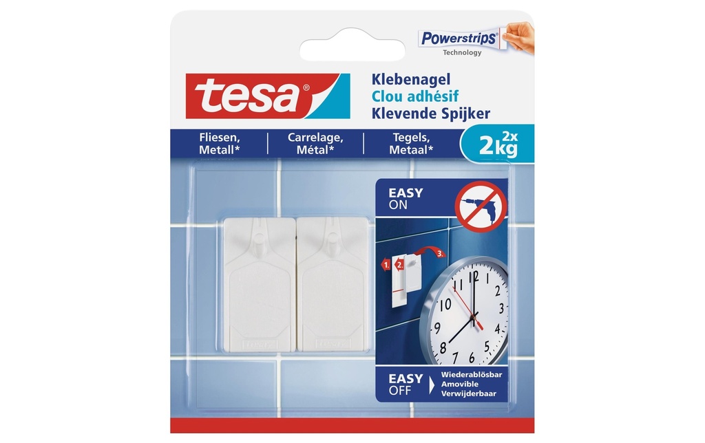 TESA Powerstrips carrelage clou 2kg (2 pces)