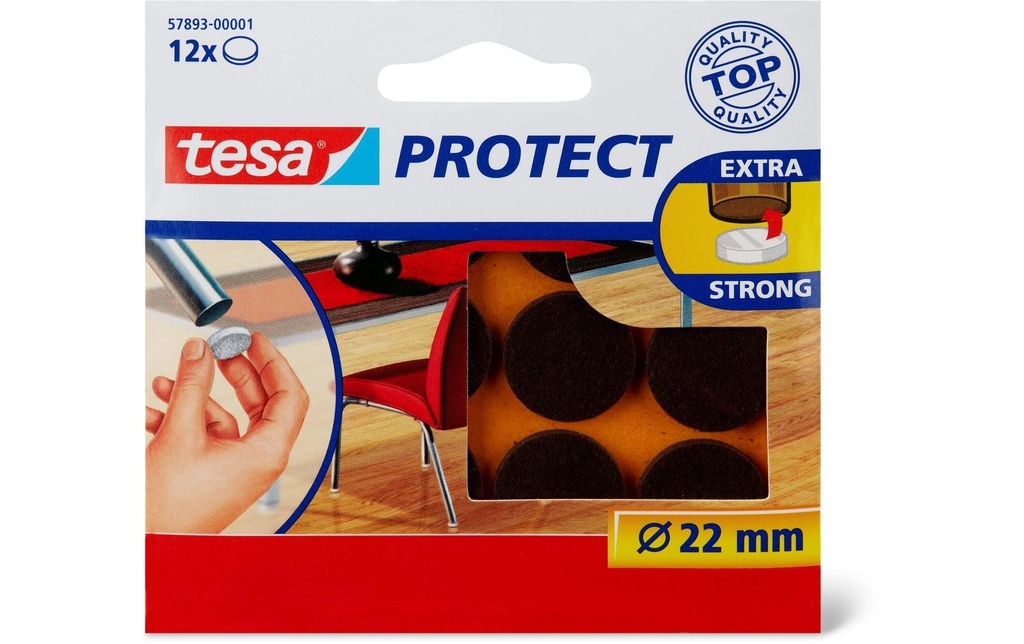 TESA Feutre protection brun 22mm (12 pces)