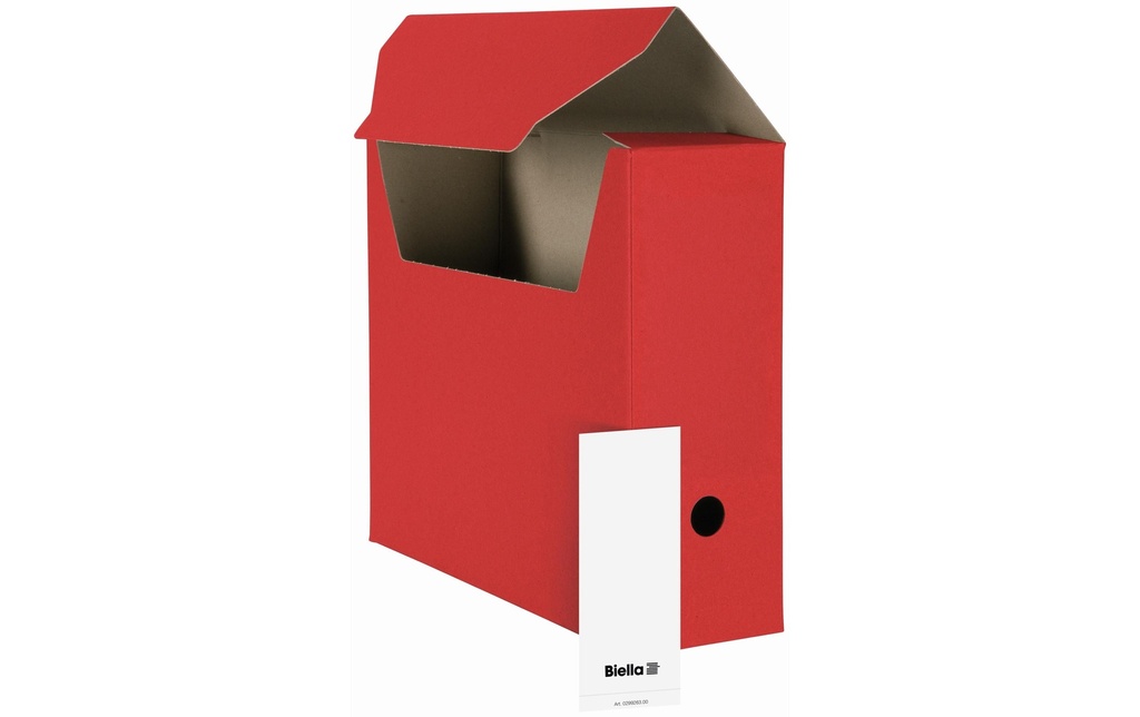 BIELLA Boîtes d'archives rouge à 10pc (10 pces)