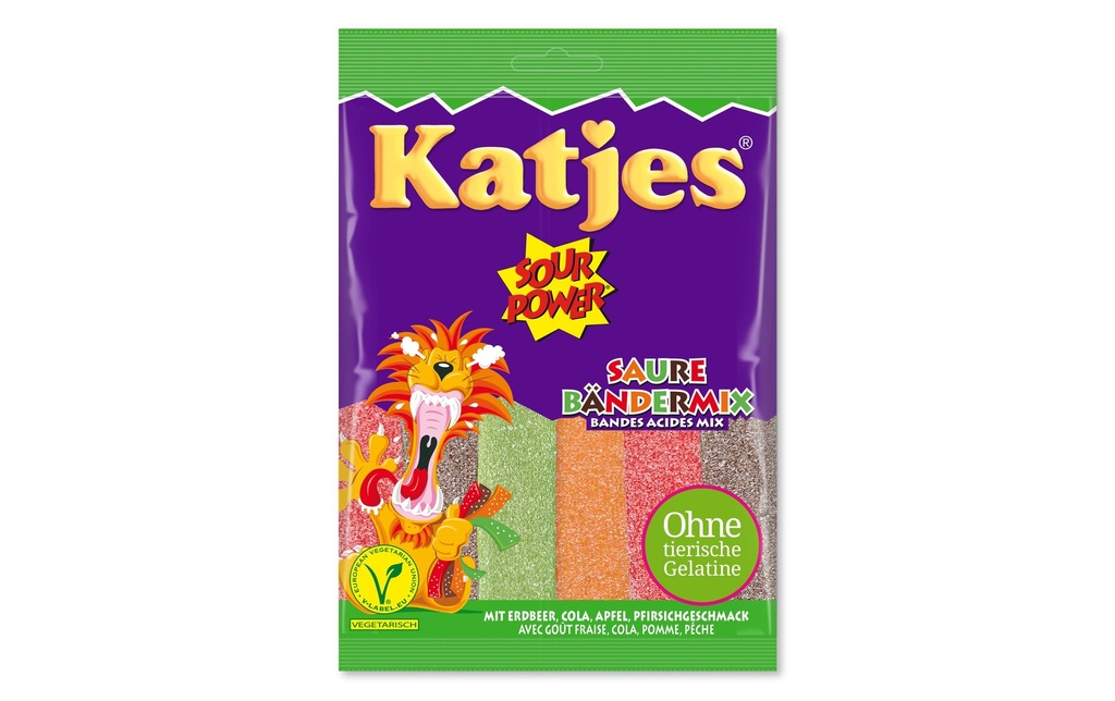 KATJES Gom.de fr. SourPowerBänd 200g (200 pces)