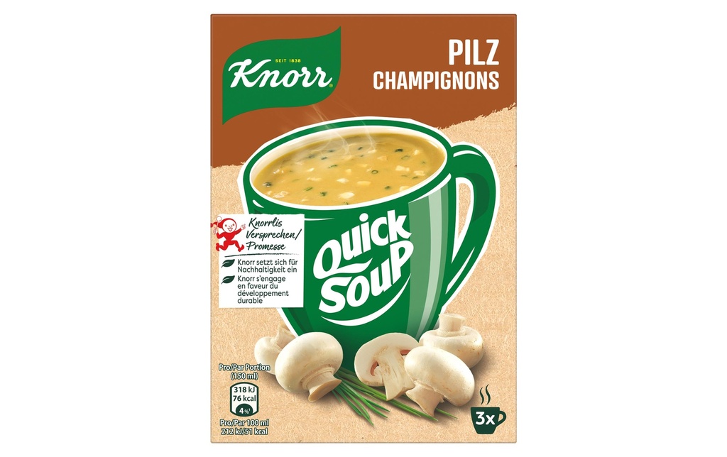 KNORR QuickSoup champignon 48g (3 pces)