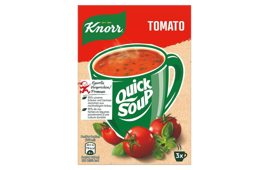 KNORR QuickSoup Tomato 56g (3 pces)