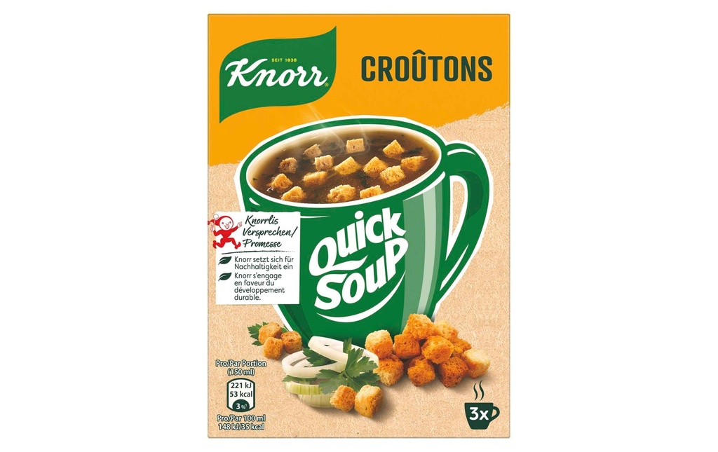 KNORR QuickSoup Croûtons 34g (3 pces)