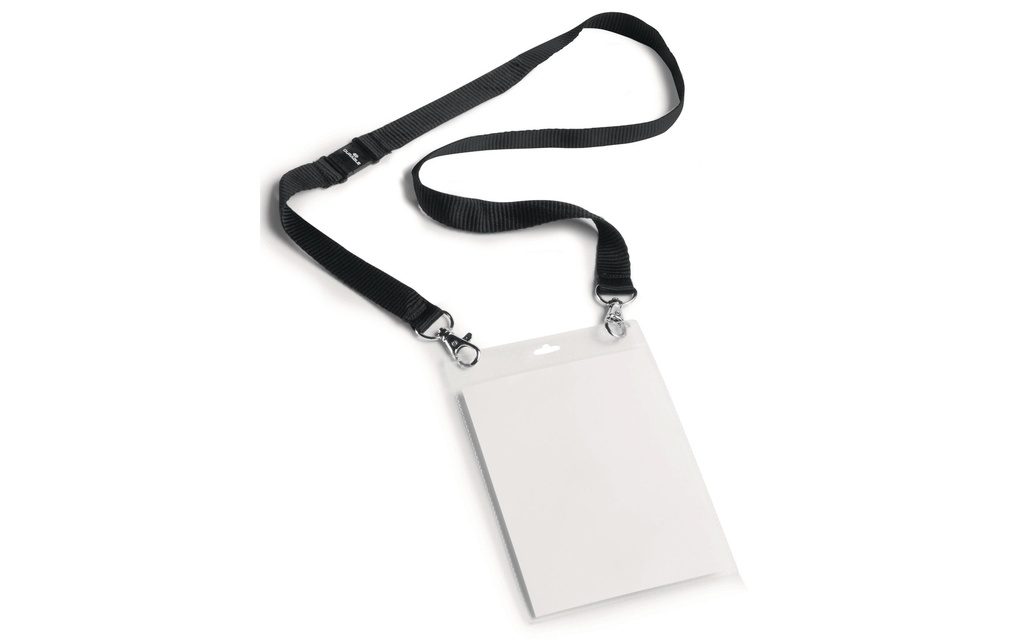 DURABLE Porte-noms A6 Duo av.ban.text. (10 pces)