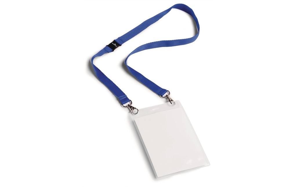 DURABLE Porte-noms A6 av. bande bleu f (10 pces)