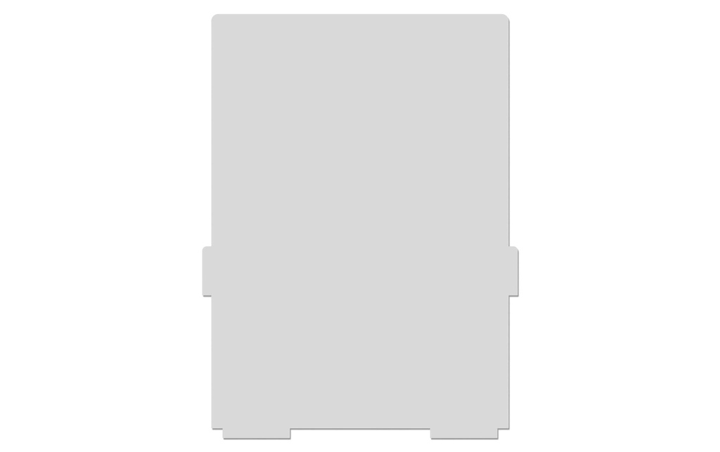 STYRO styro plaque sép. A4haut gris (2 pces)