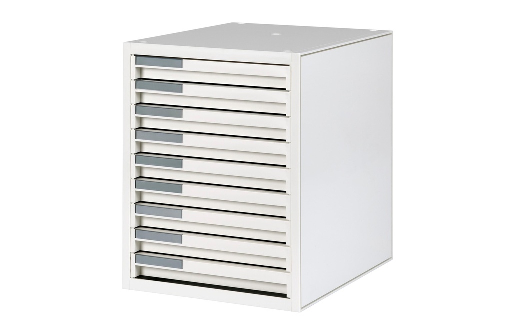 STYRO styrokay 9tiroirs blanc