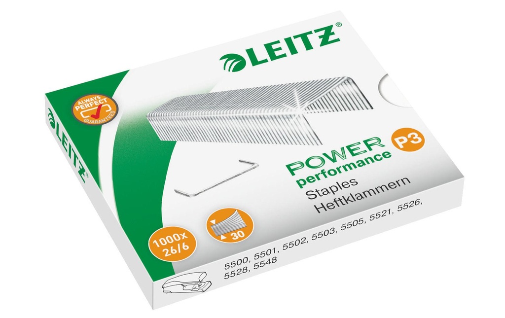 LEITZ agrafes 26/6 5572 (1000 pces)