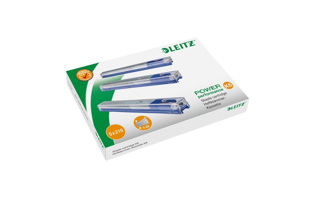 LEITZ agrafes K6 bleu (1050 pces)