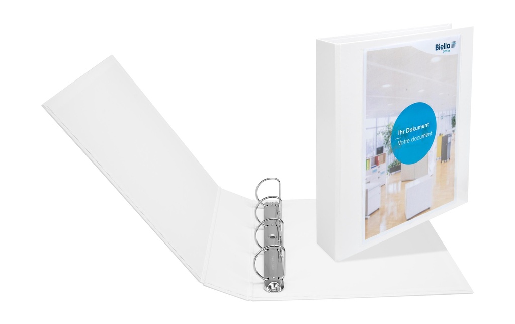 [104434450] BIELLA Livre présent.A4 4a.45mm blanc