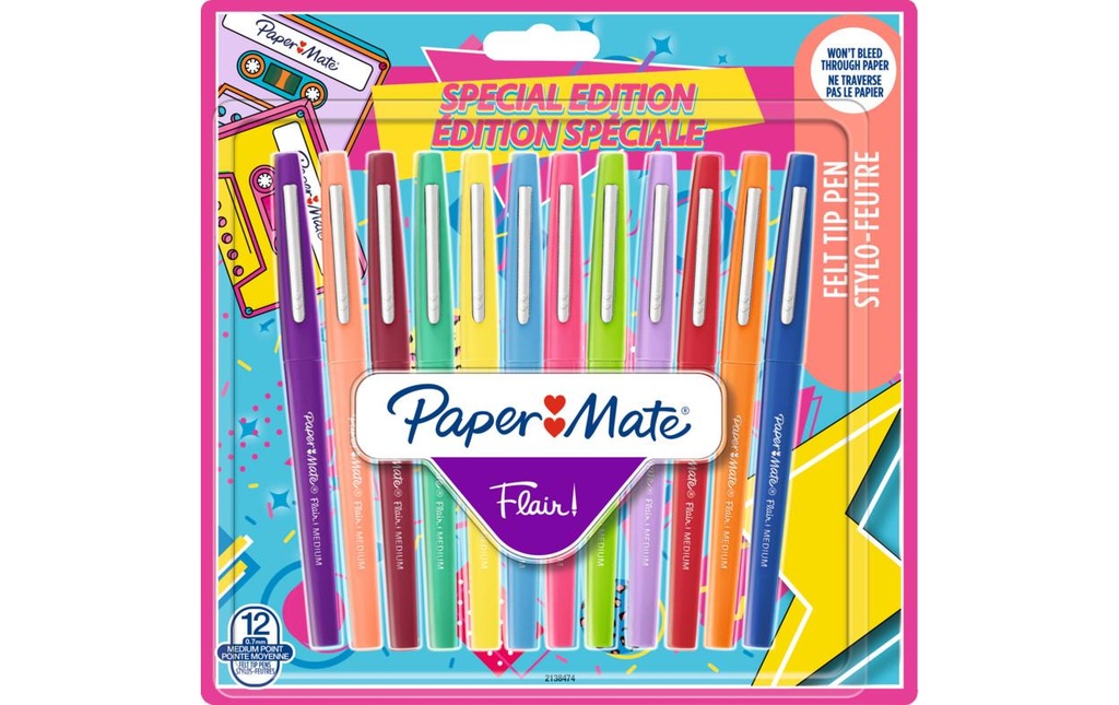 PAPERMATE Feutre Flair Retro ass. 12x (12 pces)